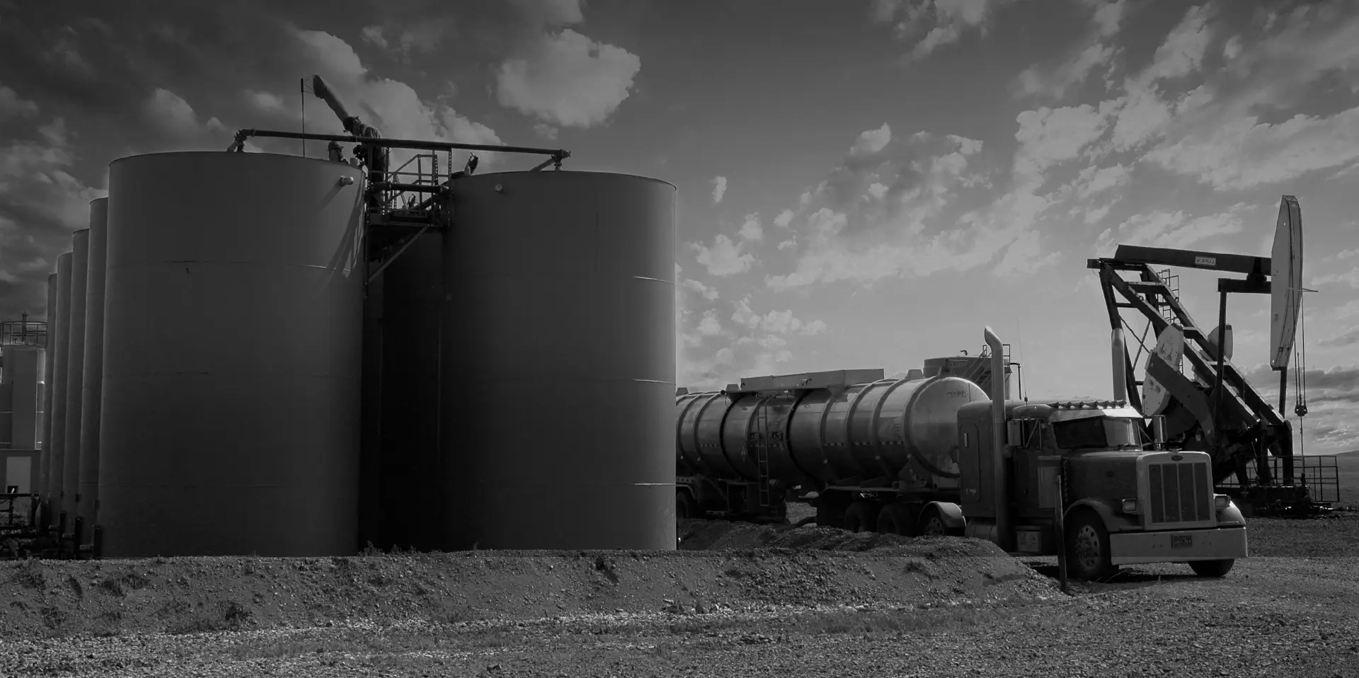 oil tanks in oil field